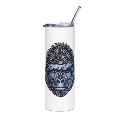 African Gorilla Portrait Stainless Steel Tumbler