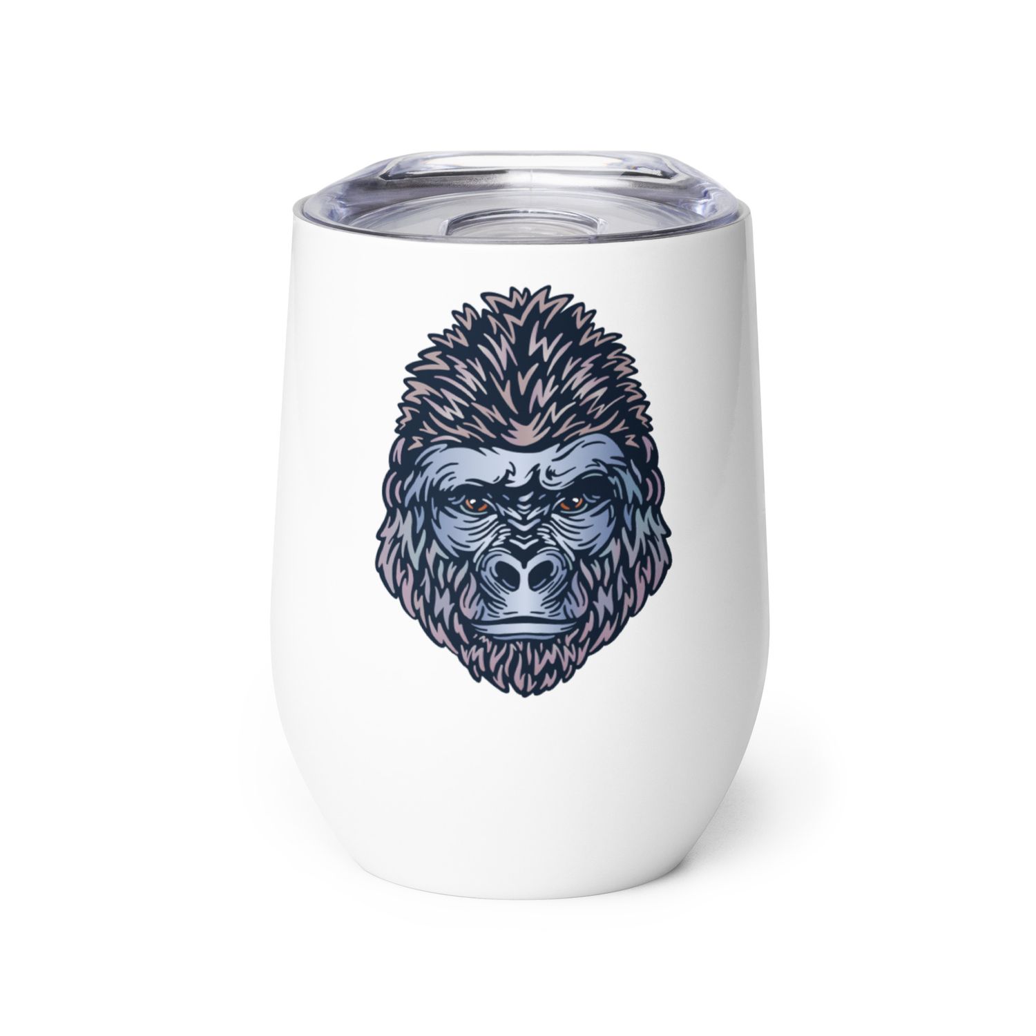 African Gorilla Portrait Wine Tumbler