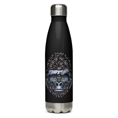 African Gorilla Portrait Stainless Steel Water Bottle