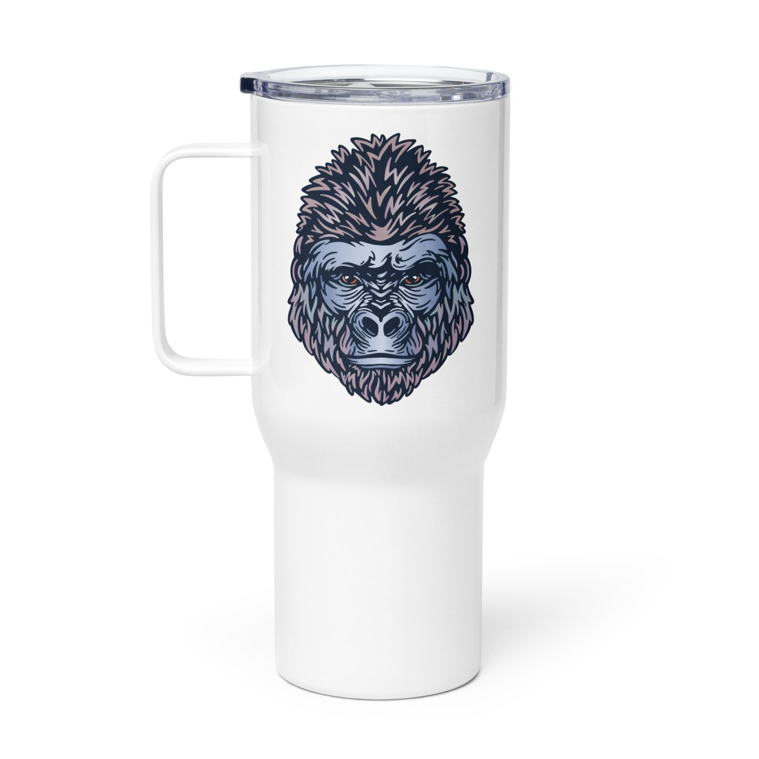 African Gorilla Portrait Travel Mug with a Handle