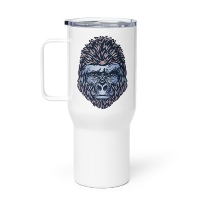 African Gorilla Portrait Travel Mug with a Handle