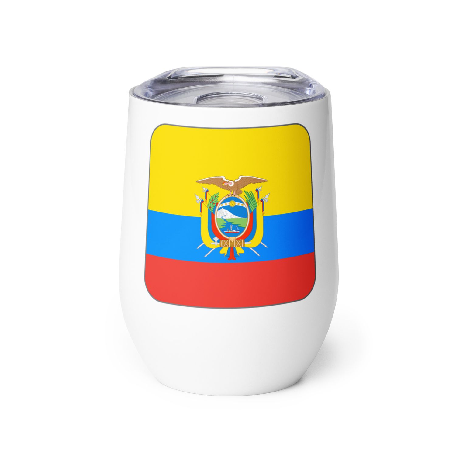 Ecuador Flag Wine Tumbler