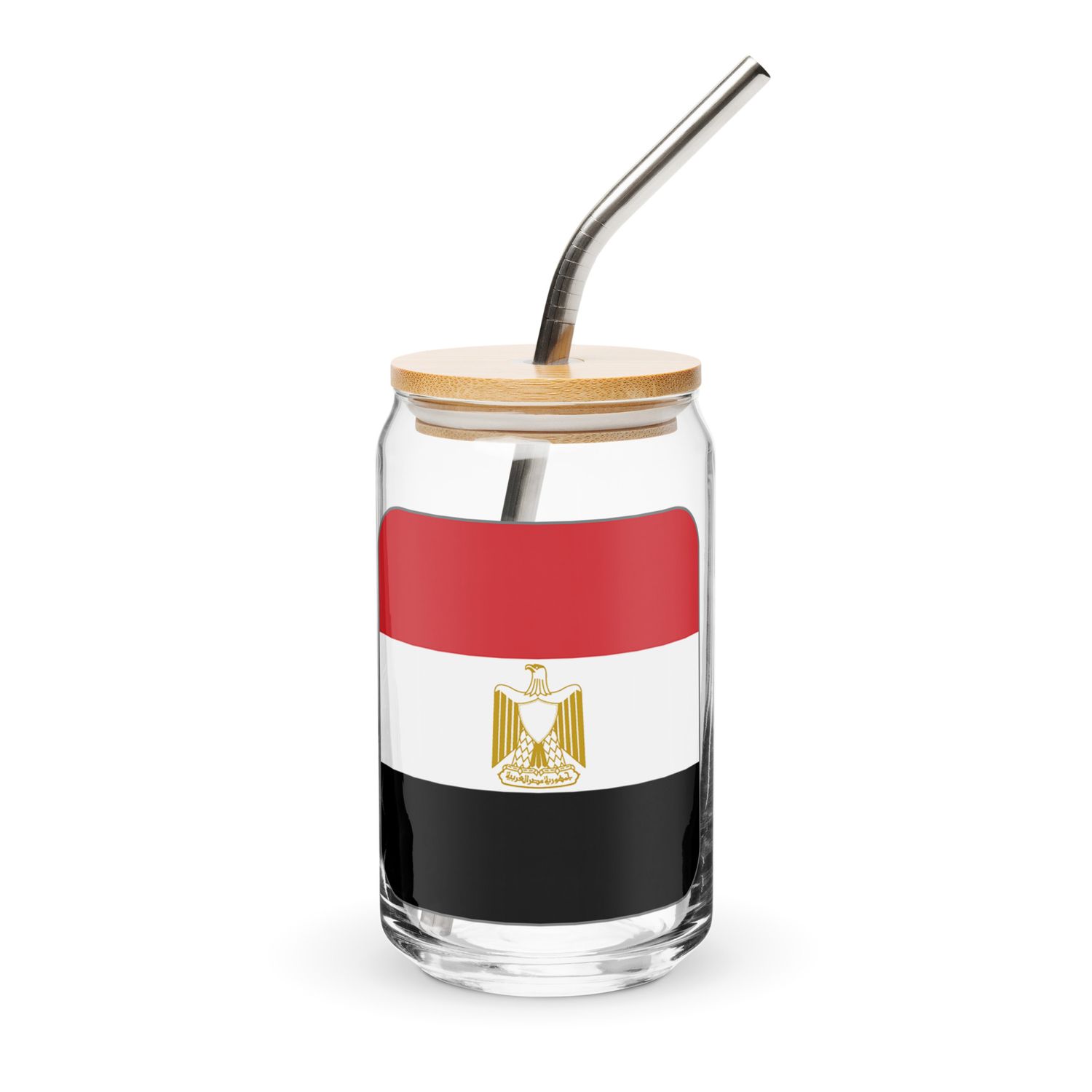 Egypt Flag Can-Shaped Glass