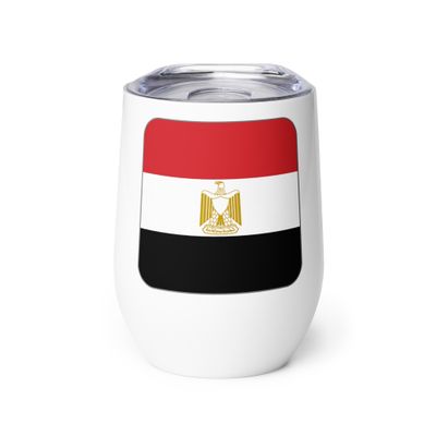 Egypt Flag Wine Tumbler