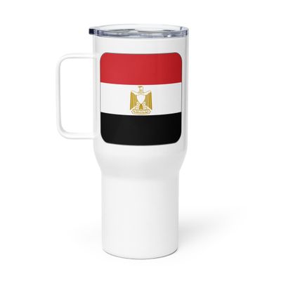 Egypt Flag Travel Mug with a Handle