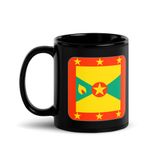 Grenada Flag Black Coffee Mug