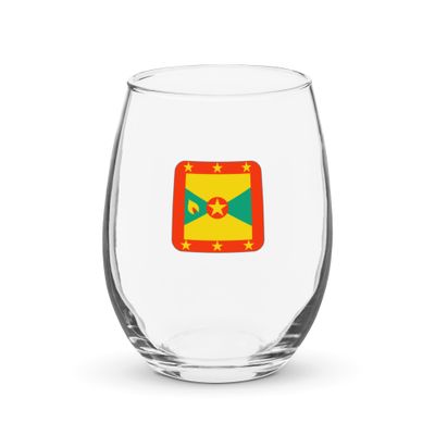 Grenada Flag Stemless Wine Glass