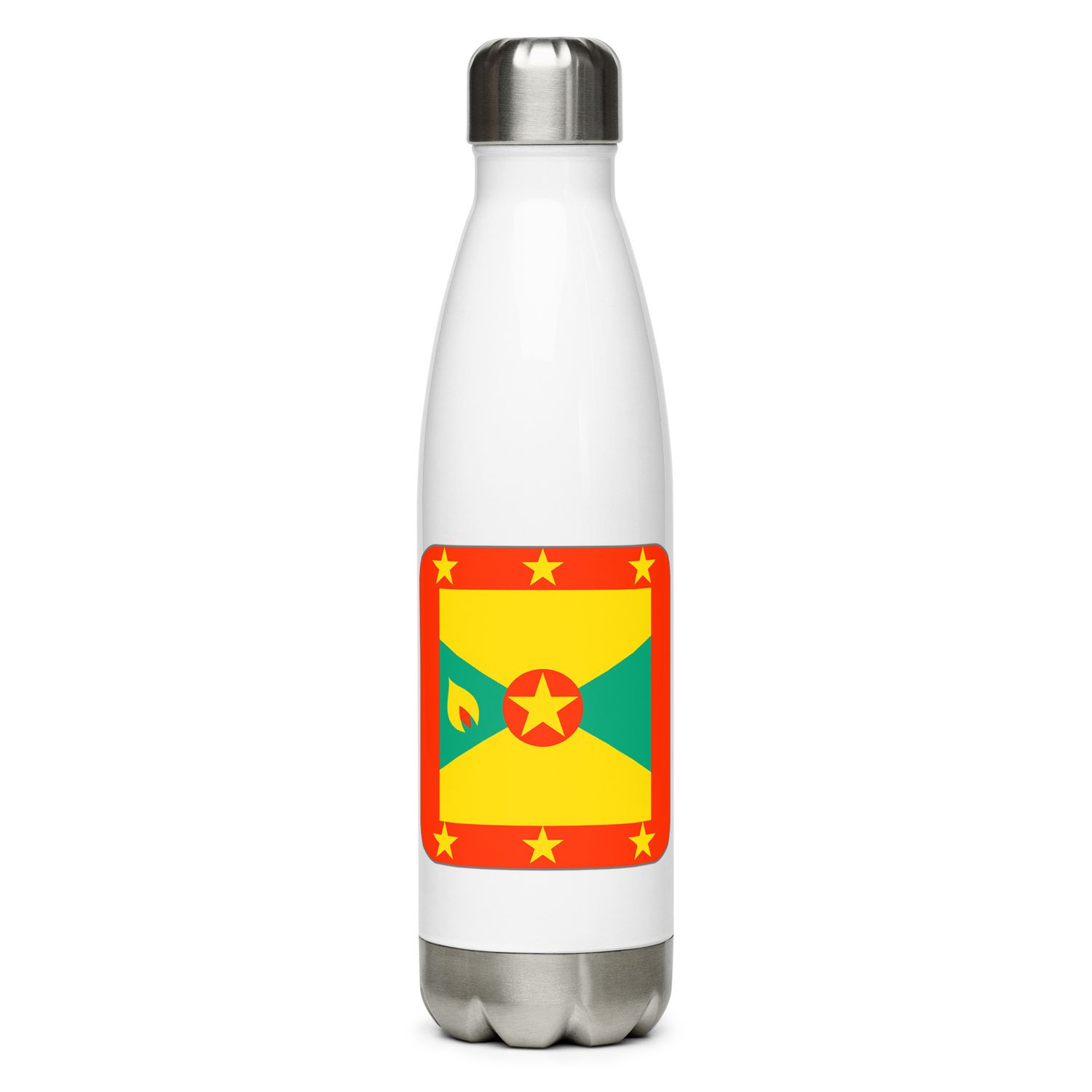 Grenada Flag Stainless Steel Water Bottle