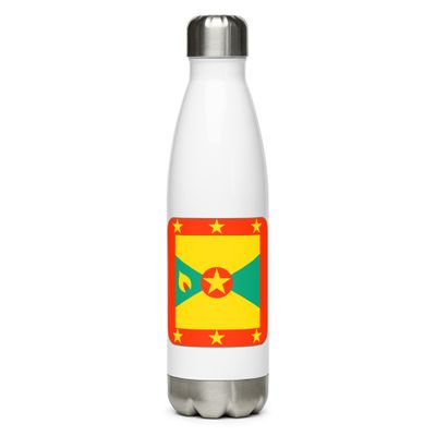 Grenada Flag Stainless Steel Water Bottle