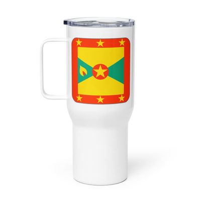 Grenada Flag Travel Mug with a Handle