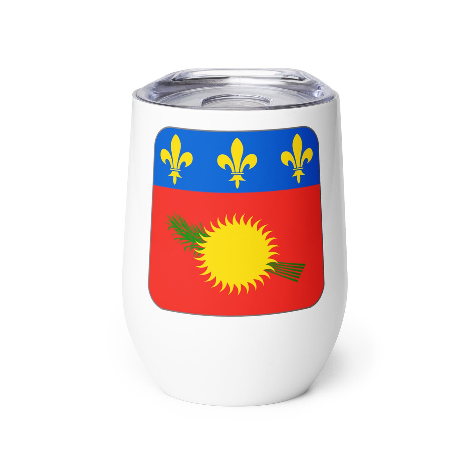 Guadeloupe Flag Wine Tumbler