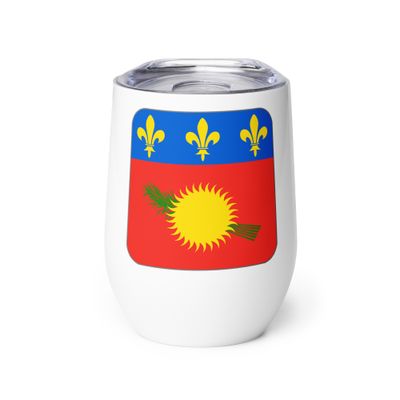 Guadeloupe Flag Wine Tumbler