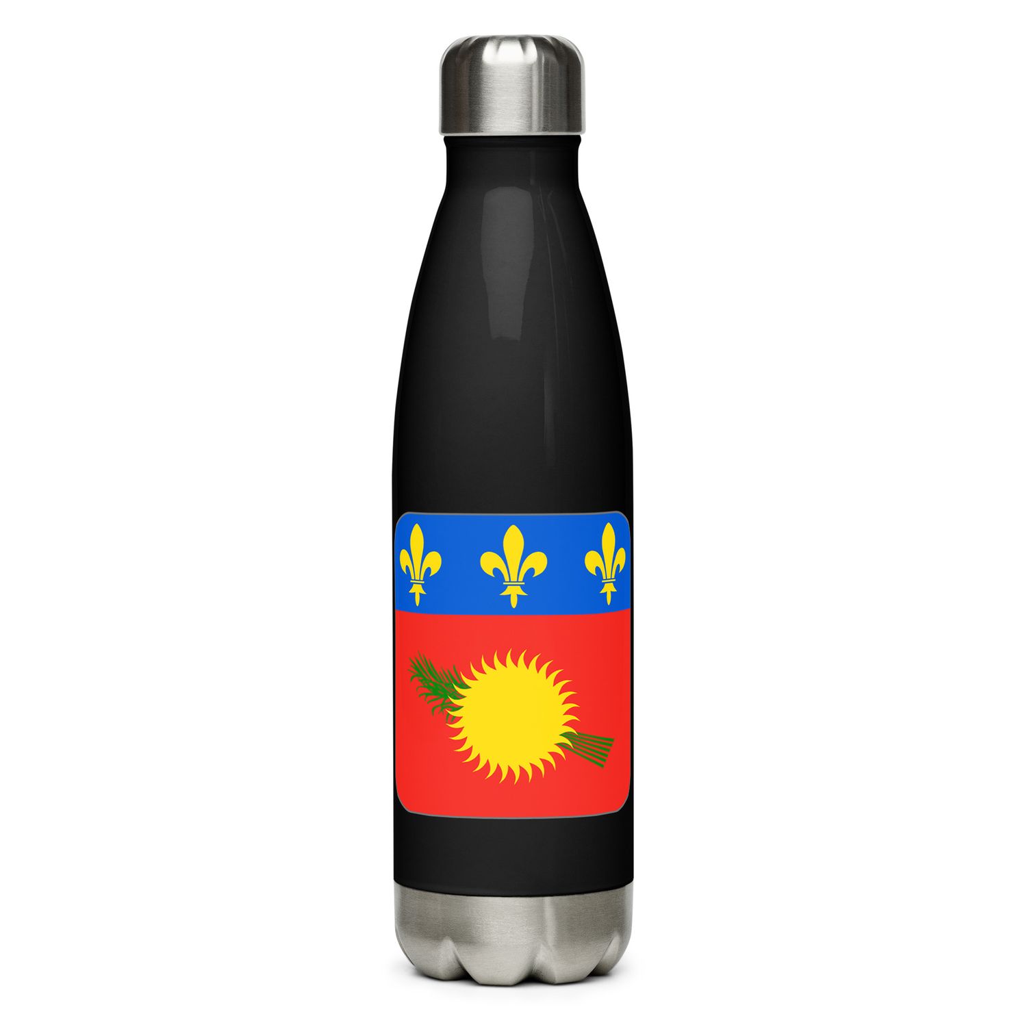 Guadeloupe Flag Stainless Steel Water Bottle