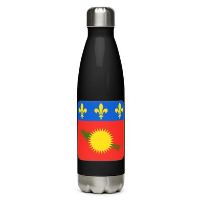 Guadeloupe Flag Stainless Steel Water Bottle