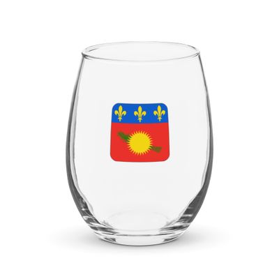 Guadeloupe Flag Stemless Wine Glass