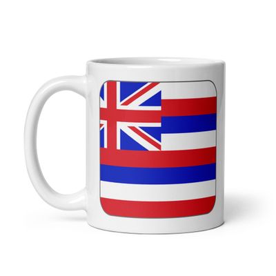 Hawaii Flag White Coffee Mug
