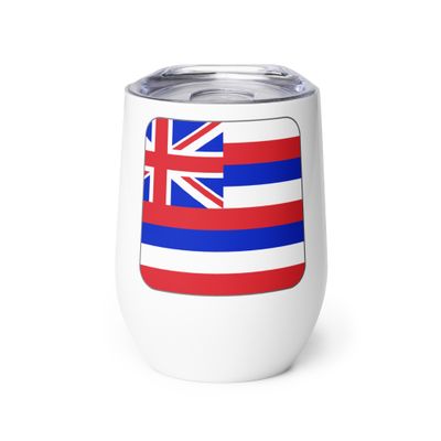Hawaii Flag Wine Tumbler