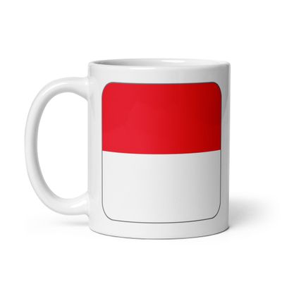Indonesia Flag White Coffee Mug