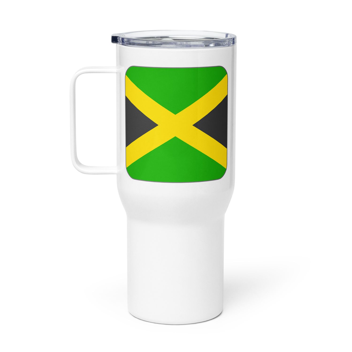 Jamaica Flag Travel Mug with a Handle