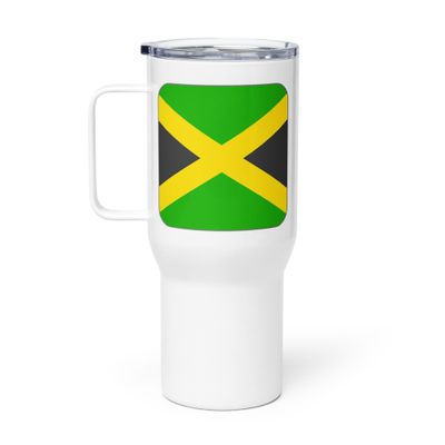 Jamaica Flag Travel Mug with a Handle