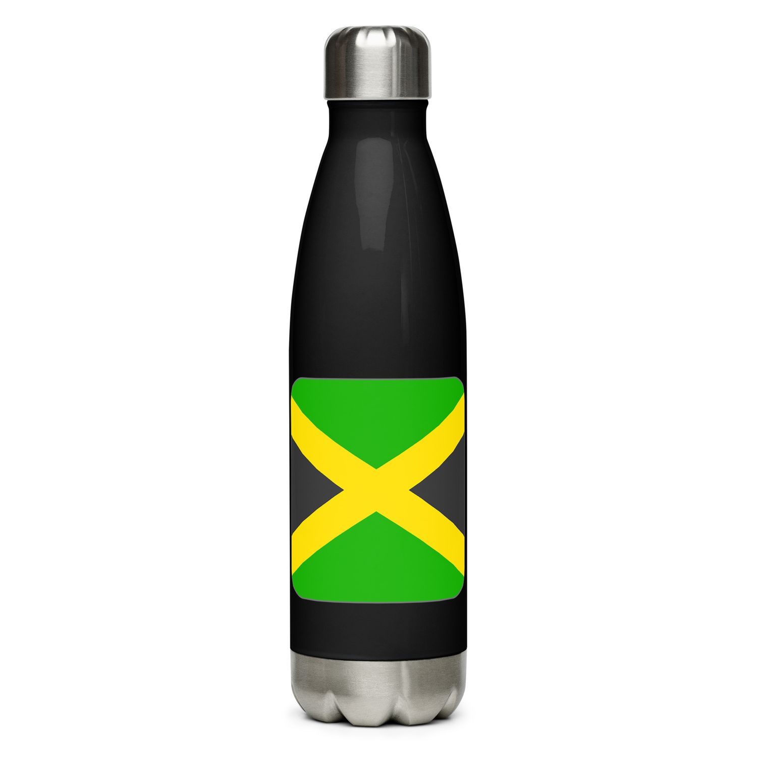 Jamaica Flag Stainless Steel Water Bottle