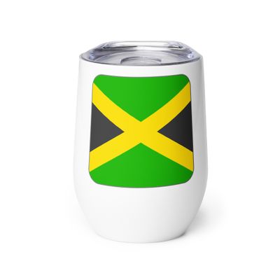 Jamaica Flag Wine Tumbler