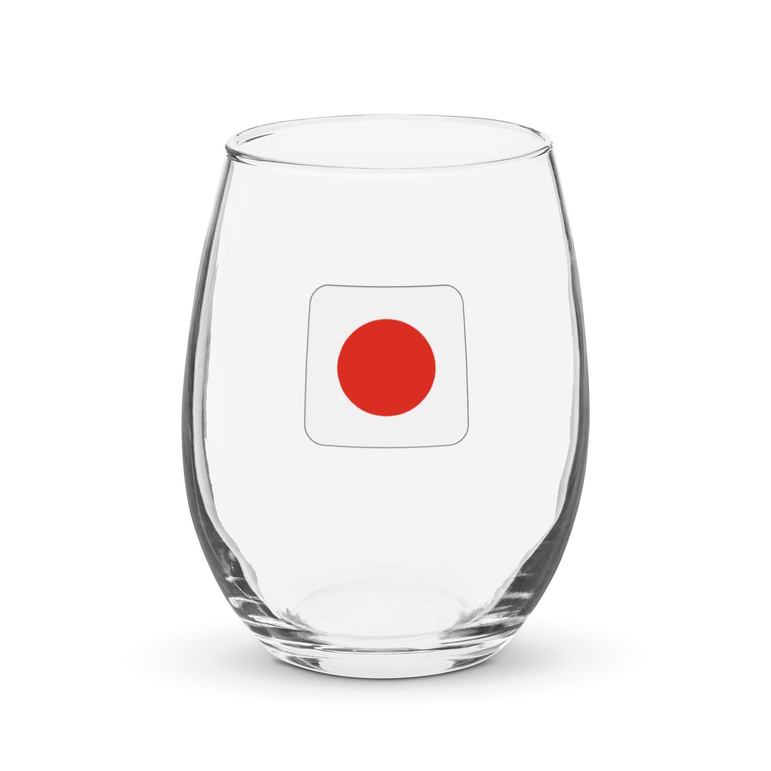 Japan Flag Stemless Wine Glass