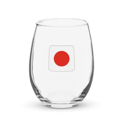 Japan Flag Stemless Wine Glass