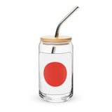 Japan Flag Can-Shaped Glass