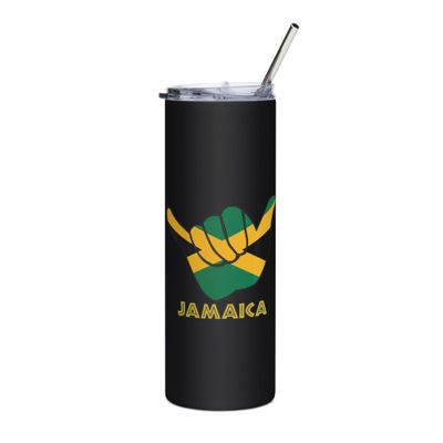 Jamaica Shaka Hang Loose Jamaican Flag Stainless Steel Tumbler