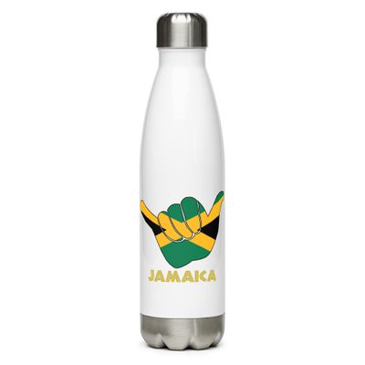 Jamaica Shaka Hang Loose Jamaican Flag Stainless Steel Water Bottle