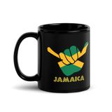 Jamaica Shaka Hang Loose Jamaican Flag Black Coffee Mug