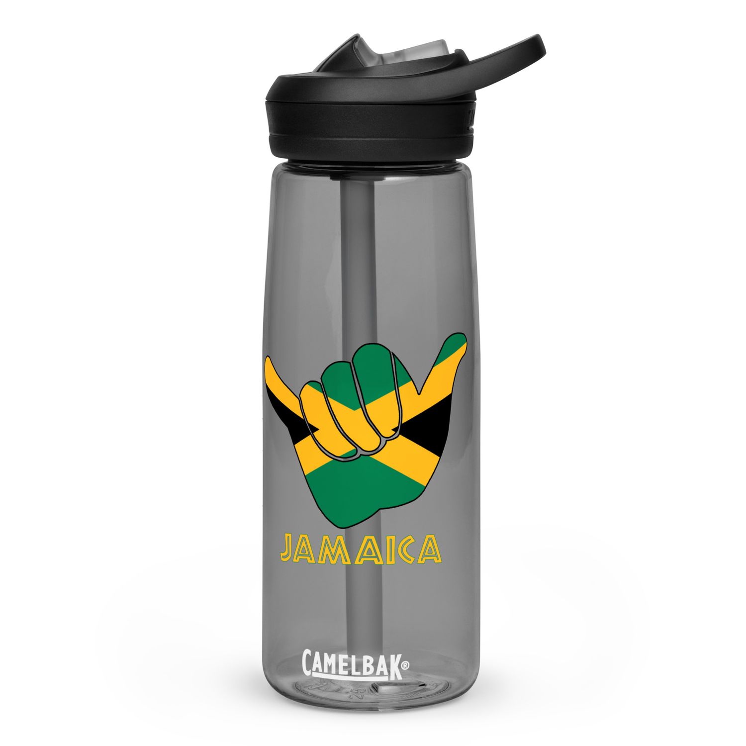 Jamaica Shaka Hang Loose Jamaican Flag Sports Water Bottle