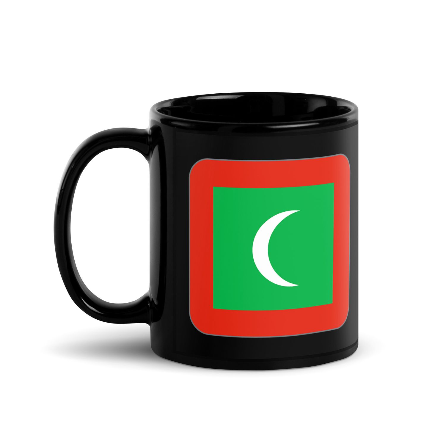 Maldives Flag Black Coffee Mug