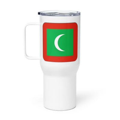 Maldives Flag Travel Mug with a Handle