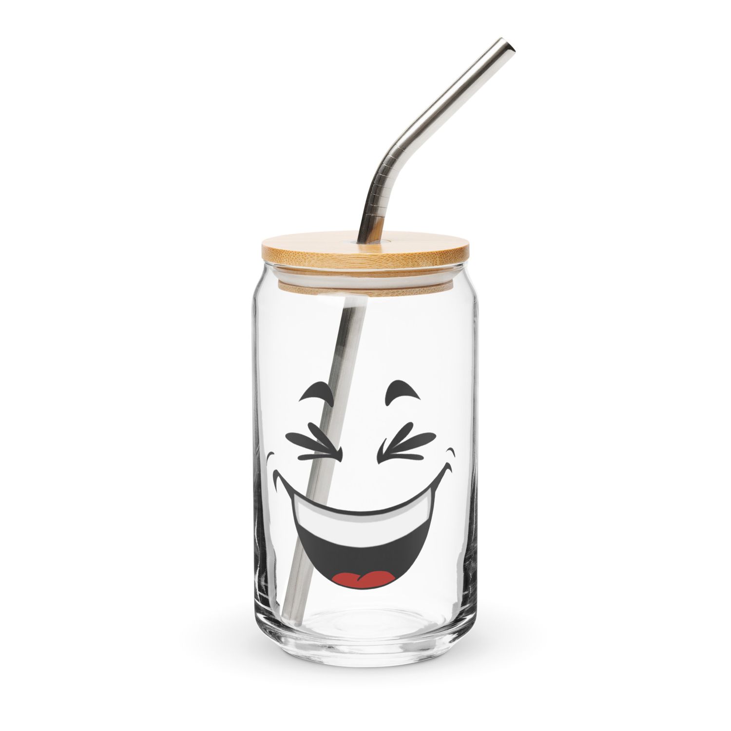 Laughing Face Can-Shaped Glass