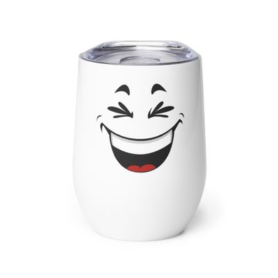 Laughing Face Wine Tumbler