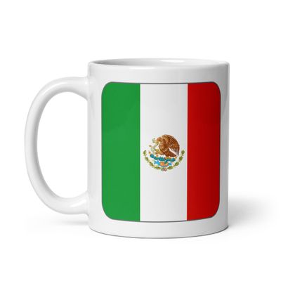 Mexico Flag White Coffee Mug