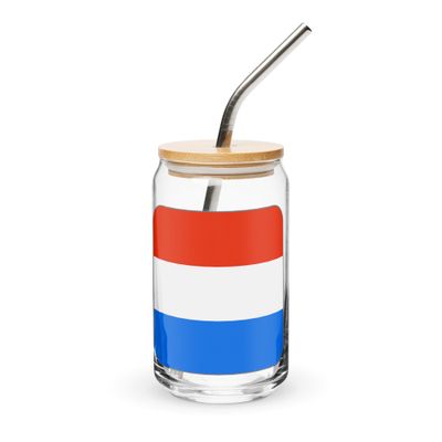 Netherlands Flag Can-Shaped Glass