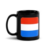 Netherlands Flag Black Coffee Mug