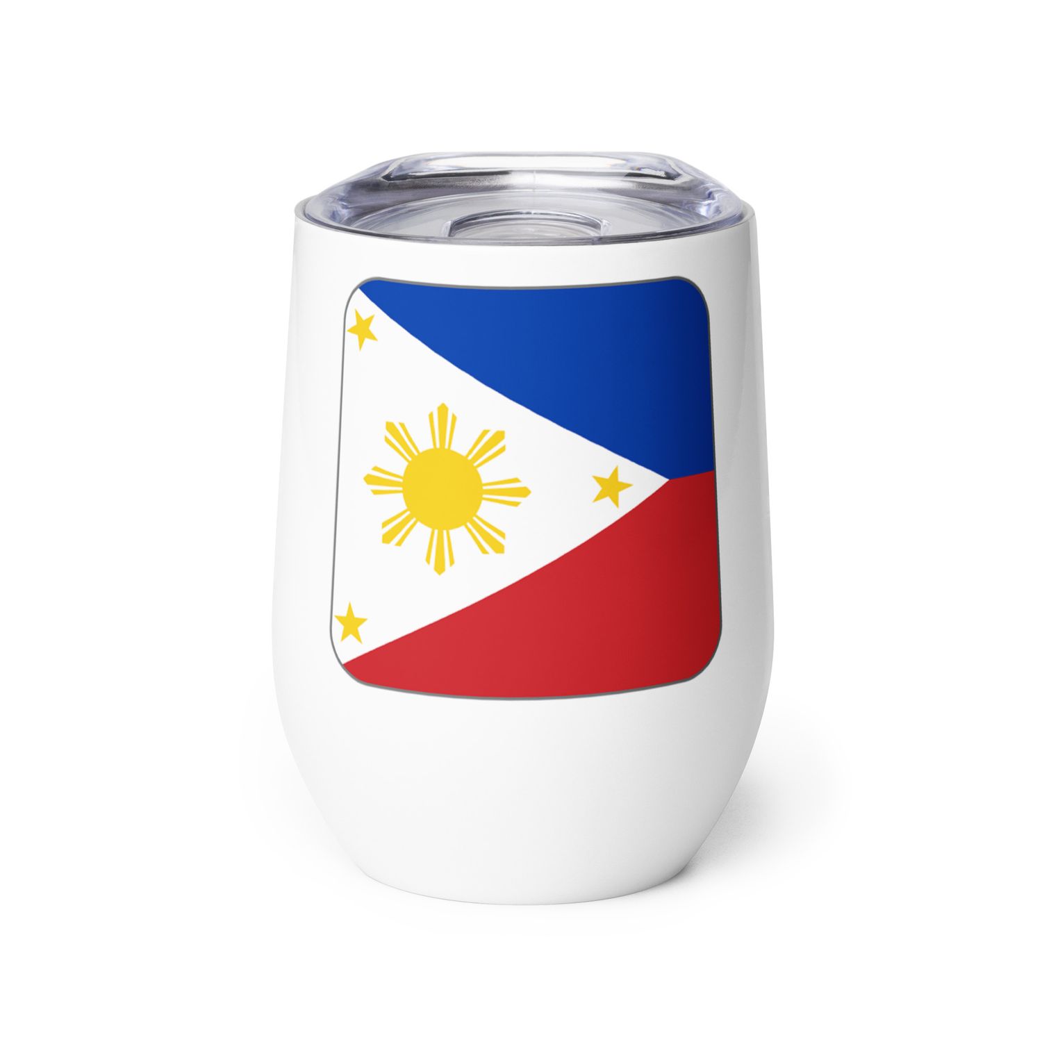 Philippines Flag Wine Tumbler