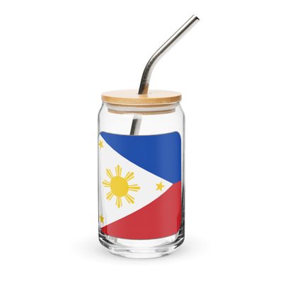 Philippines Flag Can-Shaped Glass