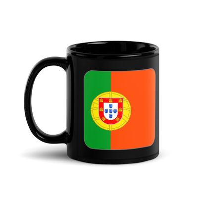 Portugal Flag Black Coffee Mug