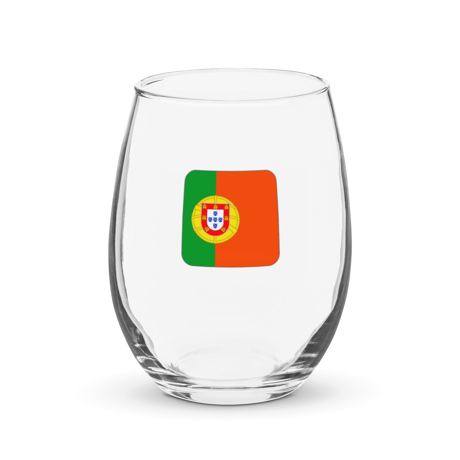 Portugal Flag Stemless Wine Glass