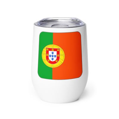 Portugal Flag Wine Tumbler