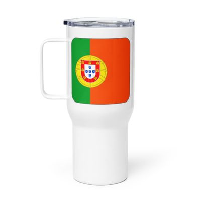 Portugal Flag Travel Mug with a Handle