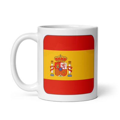 Spain Flag White Coffee Mug