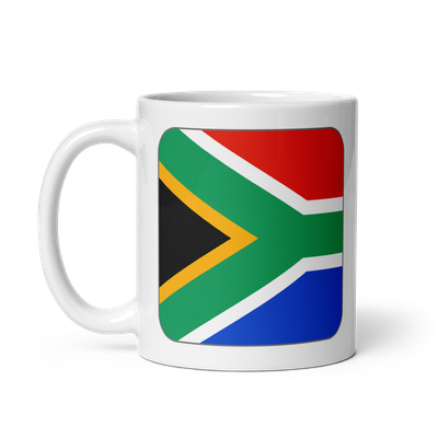 South Africa Flag White Coffee Mug