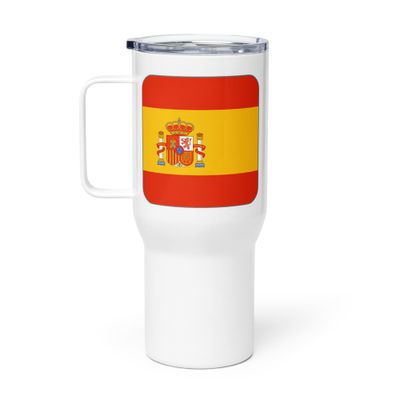 Spain Flag Travel Mug with a Handle