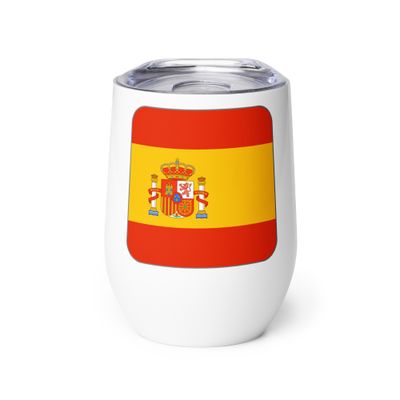 Spain Flag Wine Tumbler